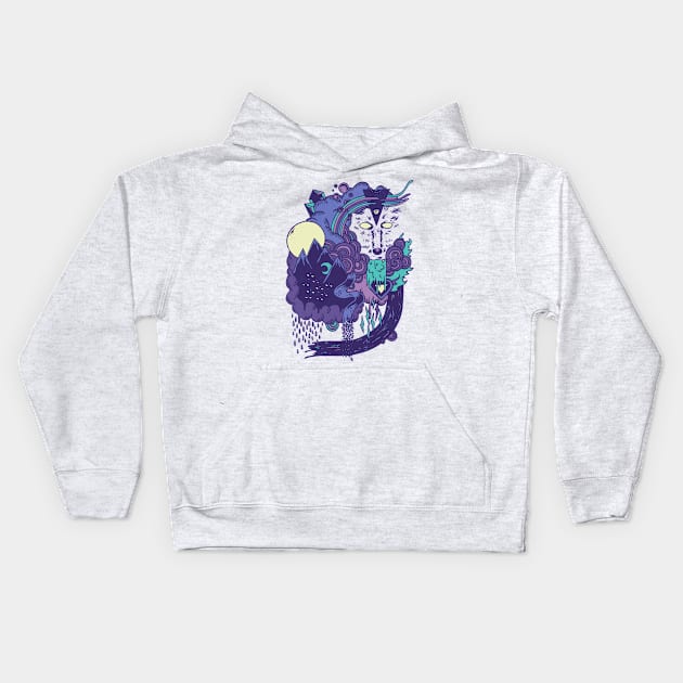 The Leader of the Pack Kids Hoodie by againstbound